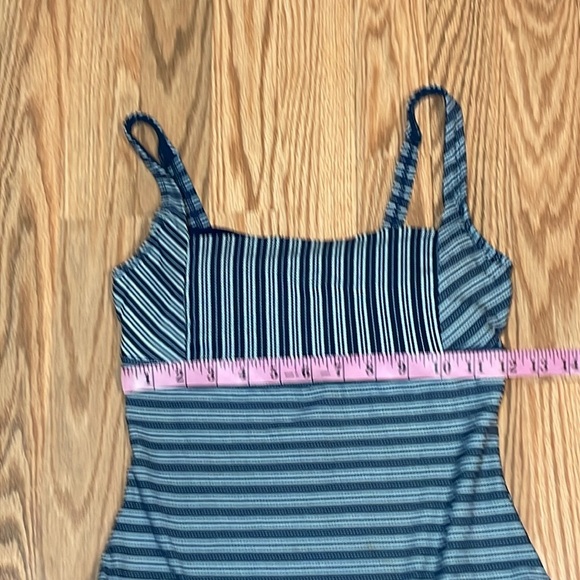 Navy Striped One Piece Swimsuit, XS S - Picture 5 of 9